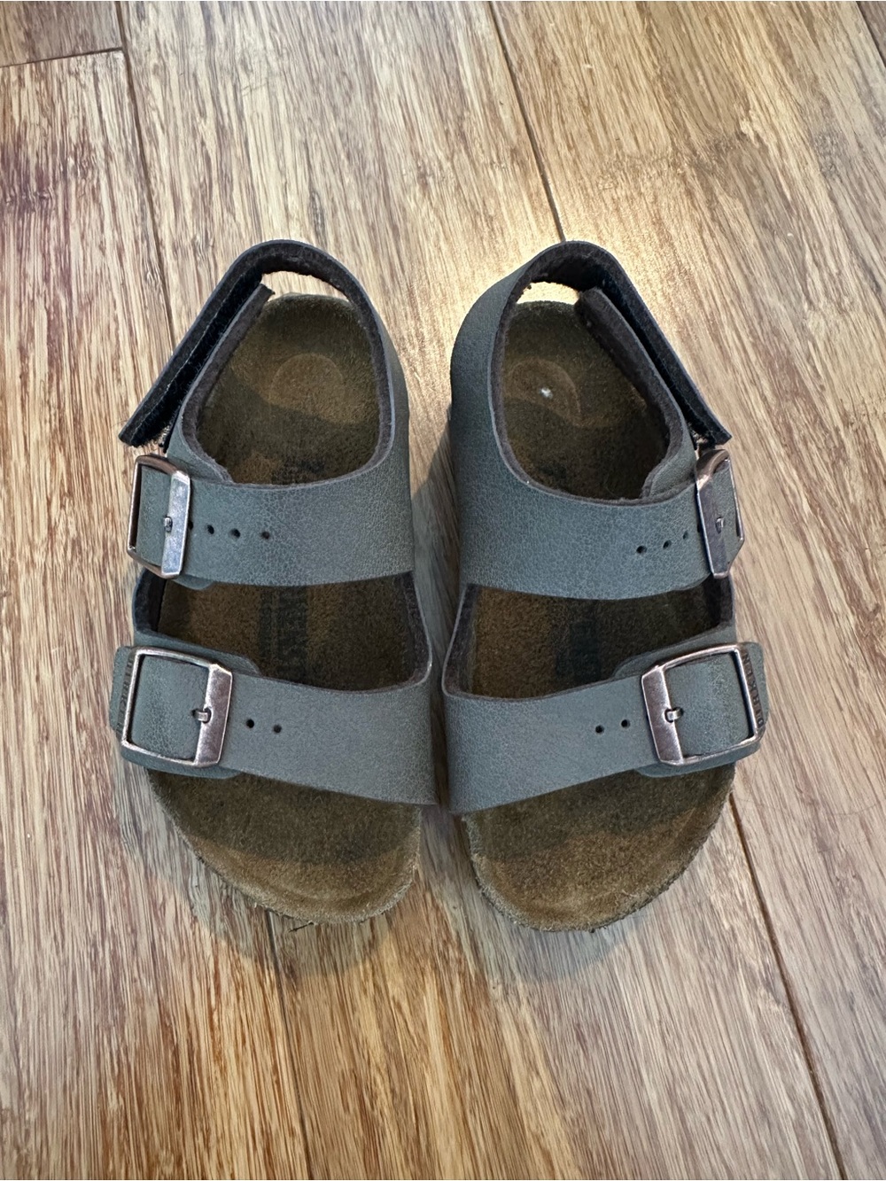 Birkenstock Toddler Taupe Double-Strap Buckle Sandals